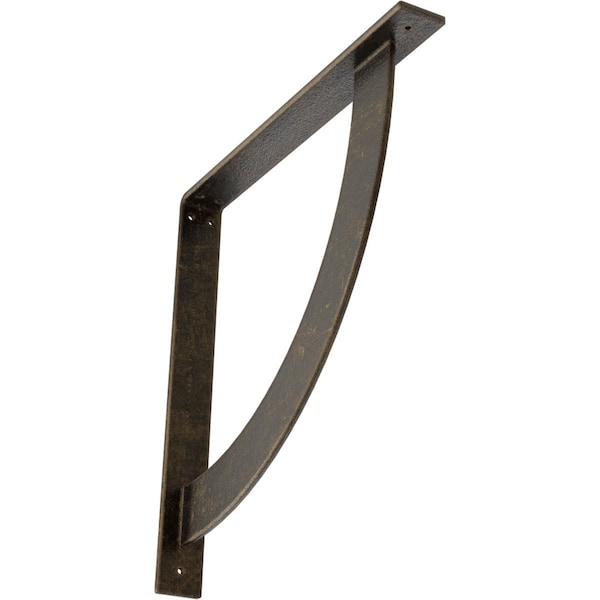 Ekena Millwork Bulwark Steel Bracket, Antiqued Pale Gold 2"W x 18"D x 18"H BKTM02X18X18BUAPG - main